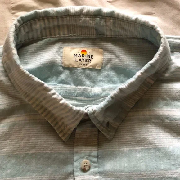 Marine Layer Lightweight Pocket Button Up Shirt - Picture 1 of 4